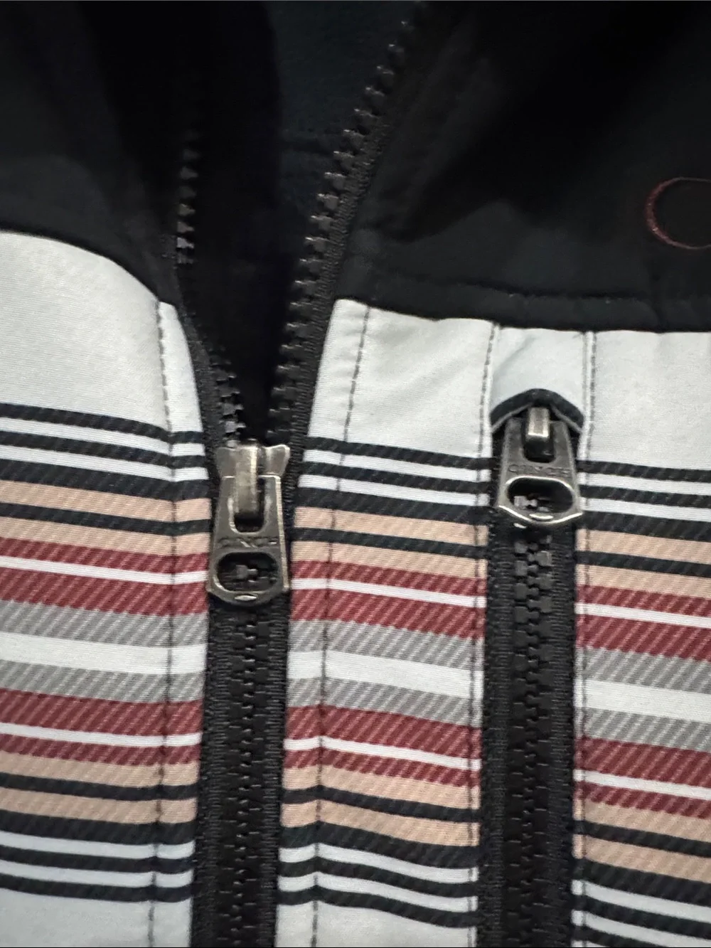 Cinch Black, White & Rust Striped Aztec Vest